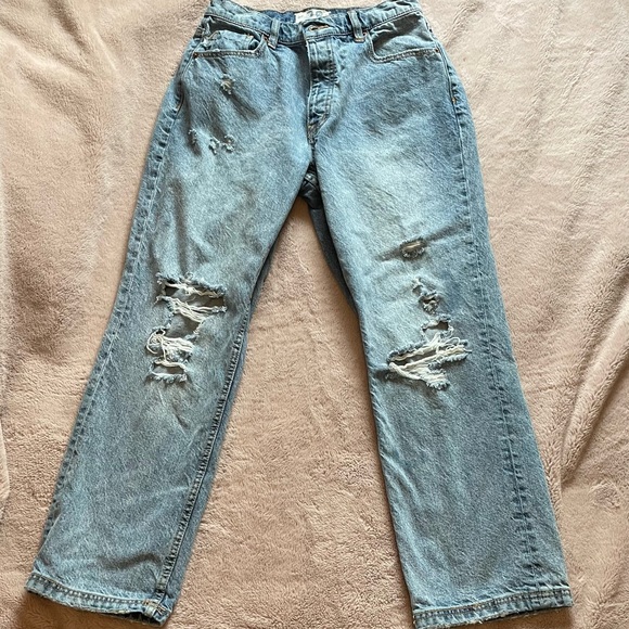 NWT Free people CRVY boyfriend distressed jeans size 28 - Picture 2 of 15